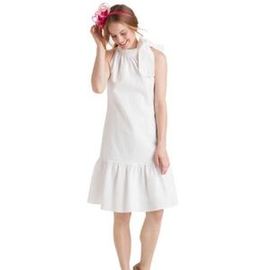 Vineyard Vines Seersucker Flounce Tie Neck Dress
